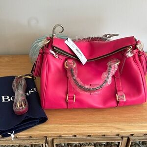 Dooney & Bourke NWT Large Florentine Leather Fuchsia Satchel